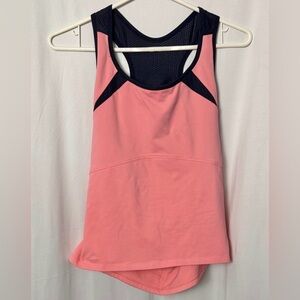 New Balance Women's Pink and Black Athletic Bra Tank Top Size XL